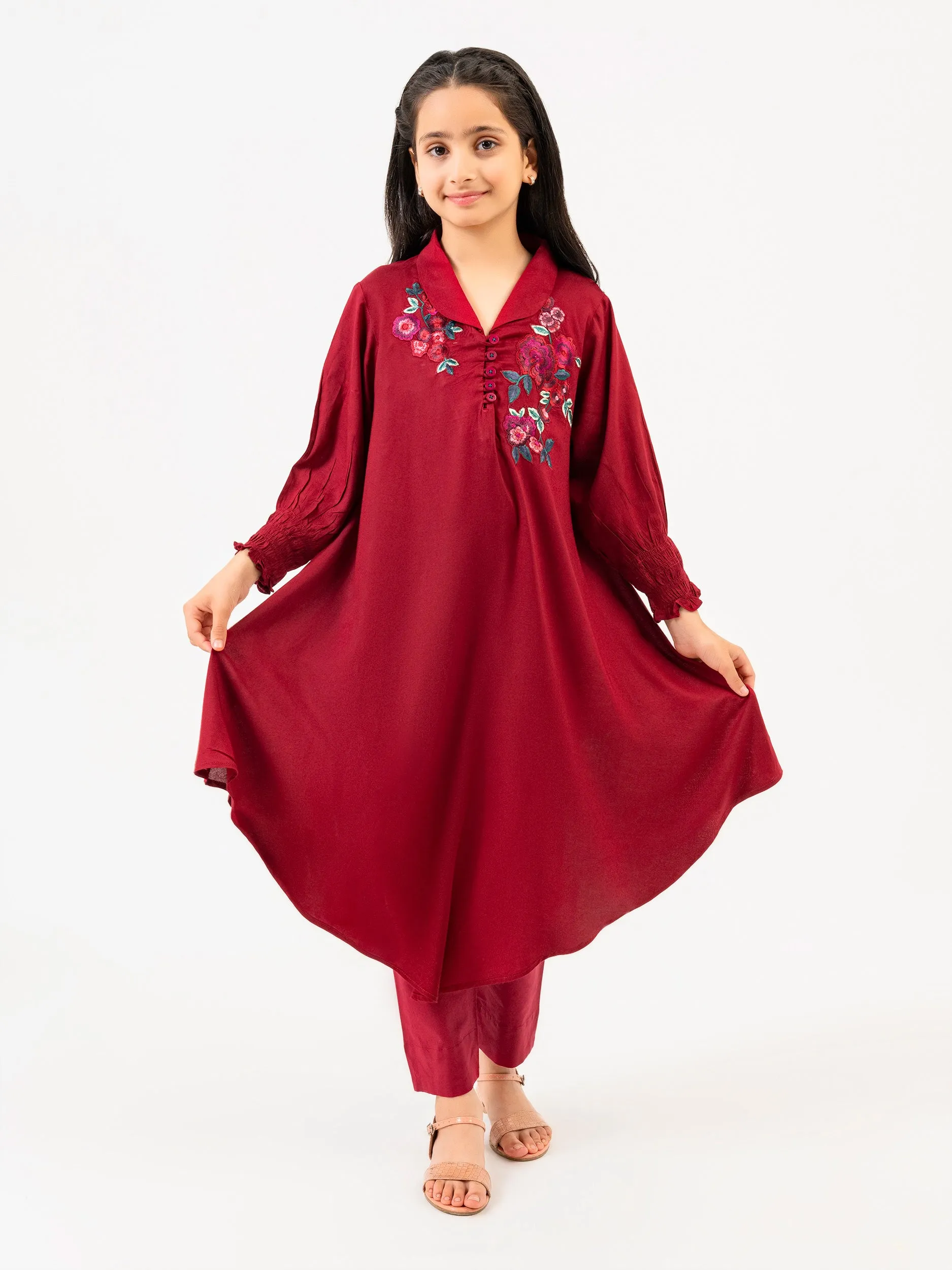 2 Piece Lawn Suit-Embroidered
