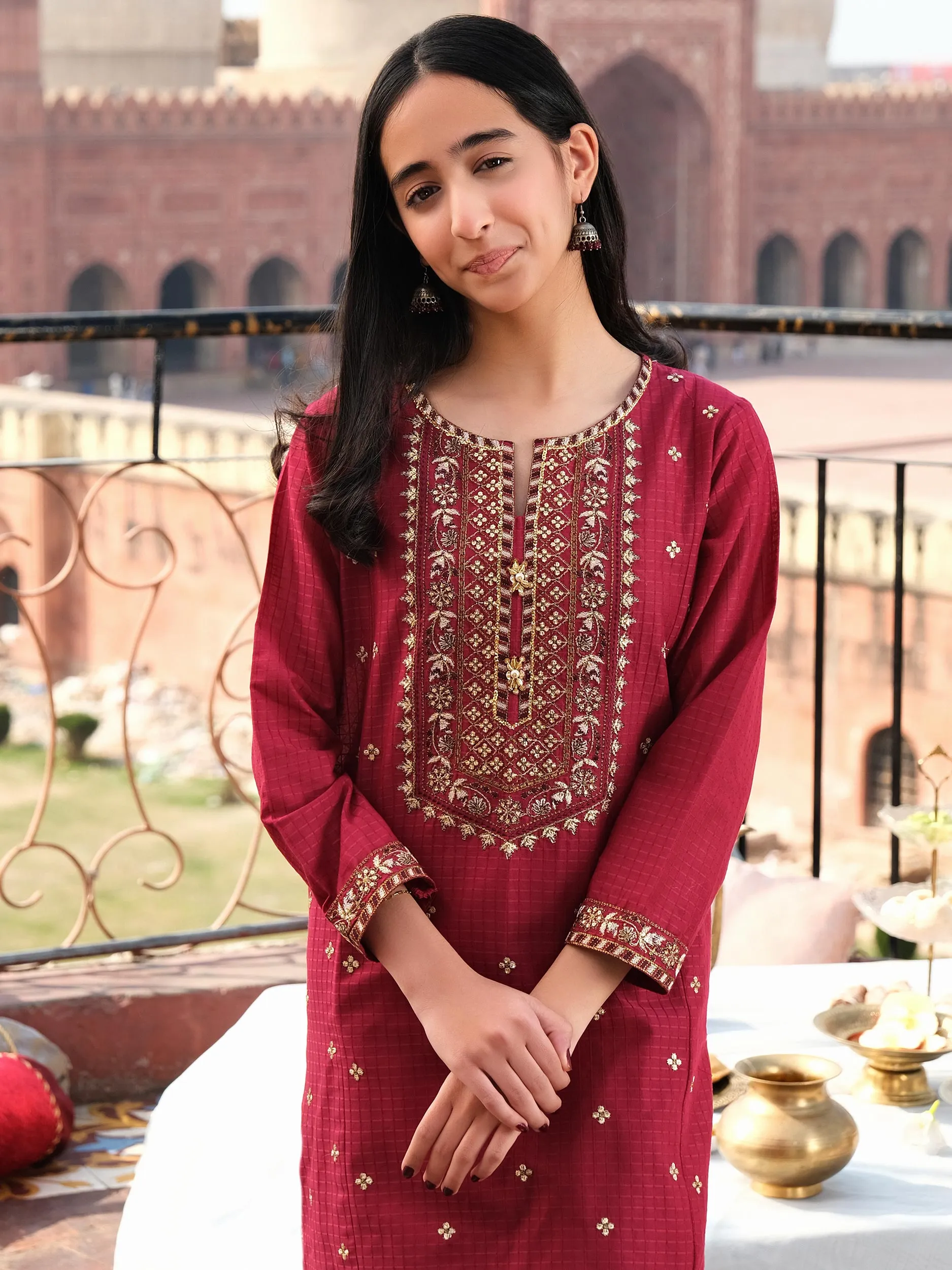 2 Piece Lawn Suit-Embroidered