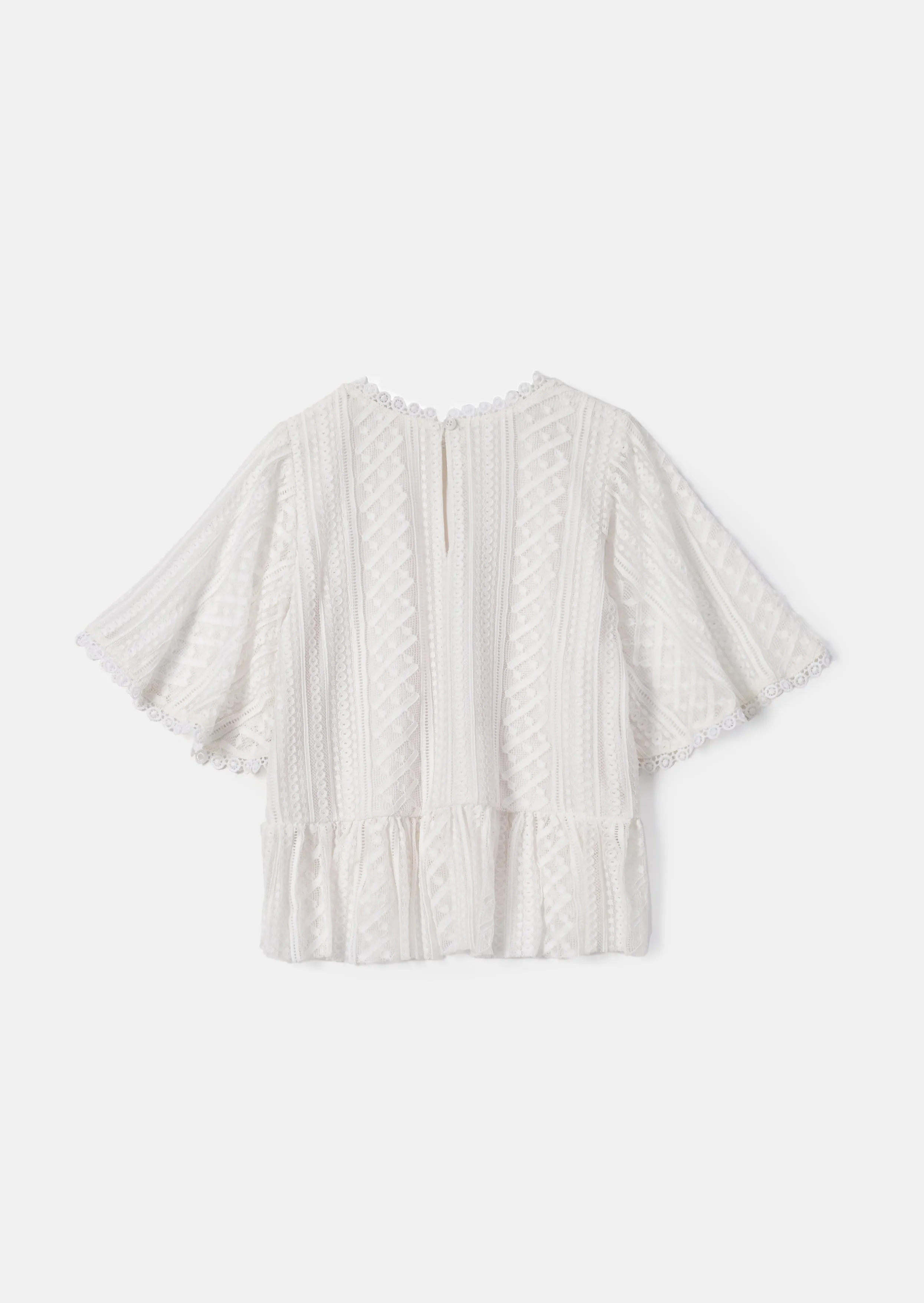 Anabelle Ivory Cape Lace Top