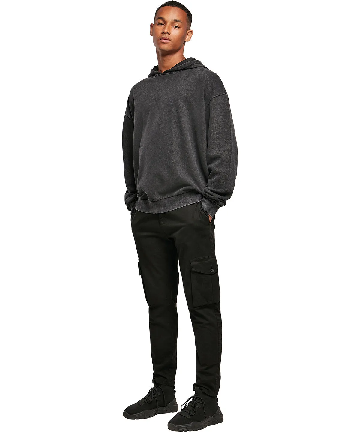 Asphalt - Acid washed oversize hoodie