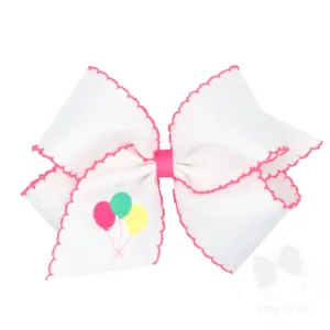 Birthday King Embroidered Bow