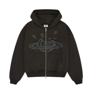 Broken Planet Zip Up Hoodie 'Black'