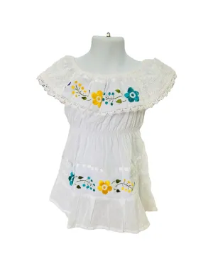 Campesina Dress for Girls White
