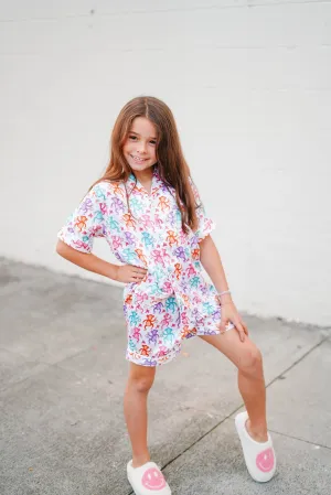 Christmas Special Girls BaNaNa's Button Up PJ Top