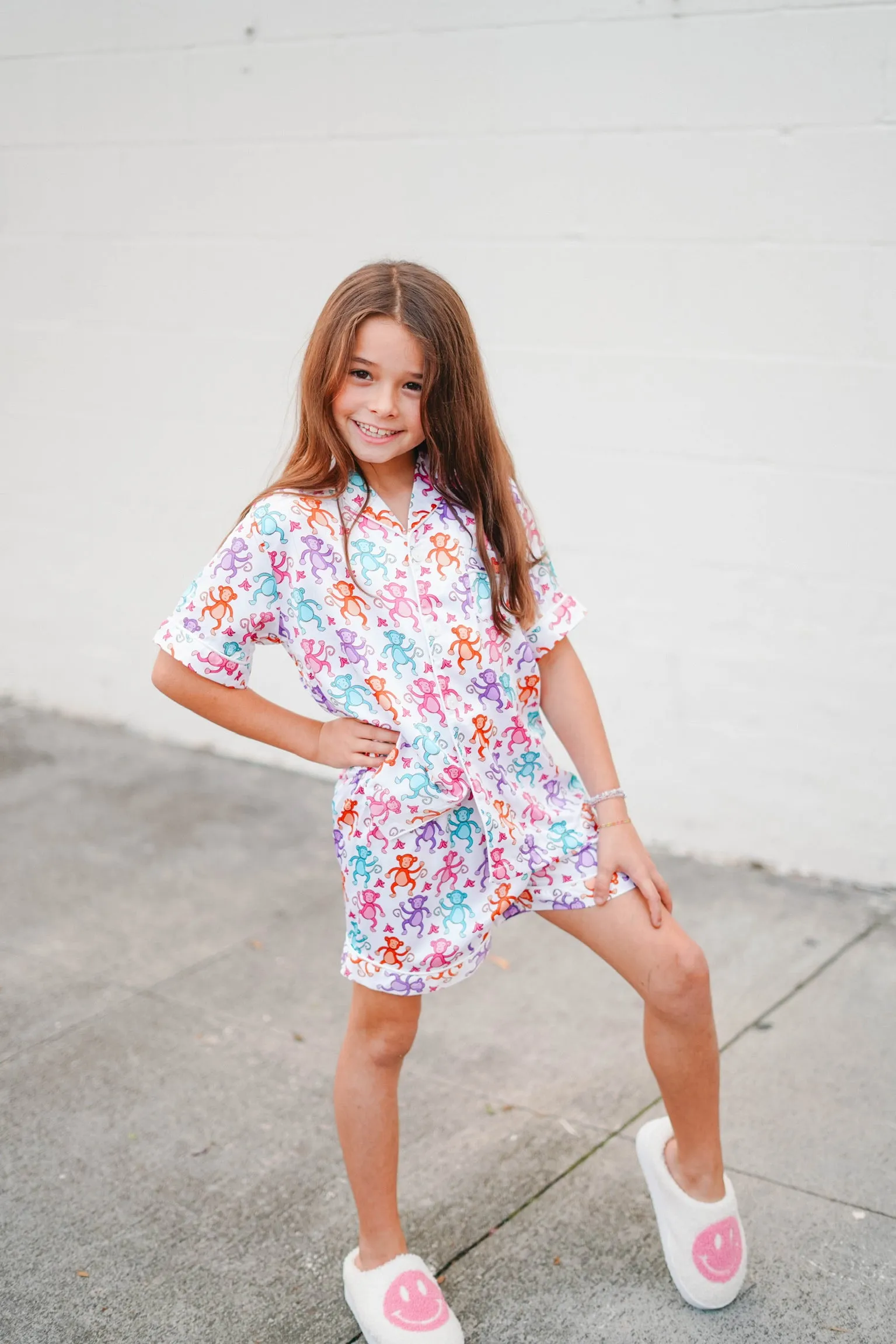 Christmas Special Girls BaNaNa's Button Up PJ Top