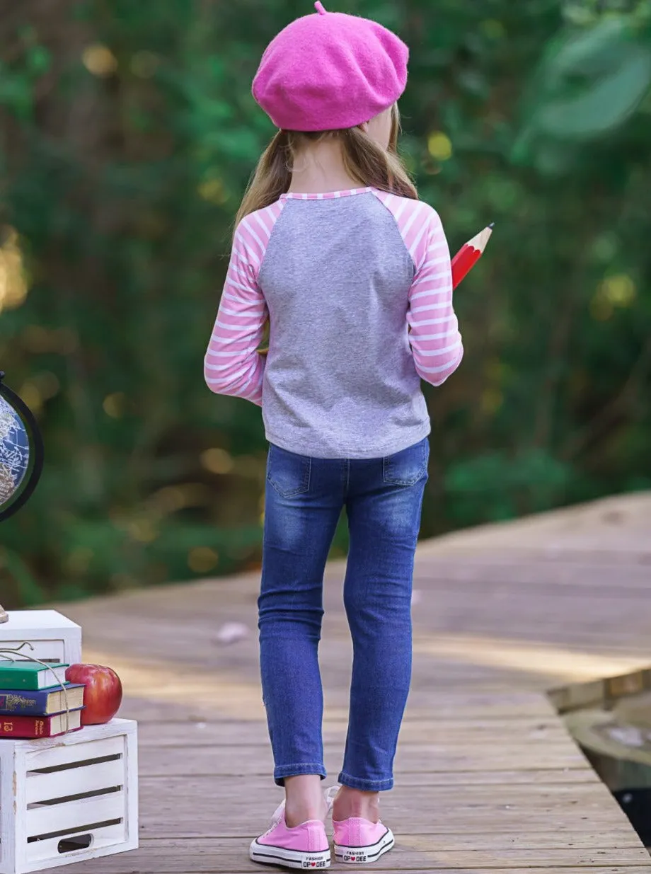 Classroom Cutie Patched Jeans Set
