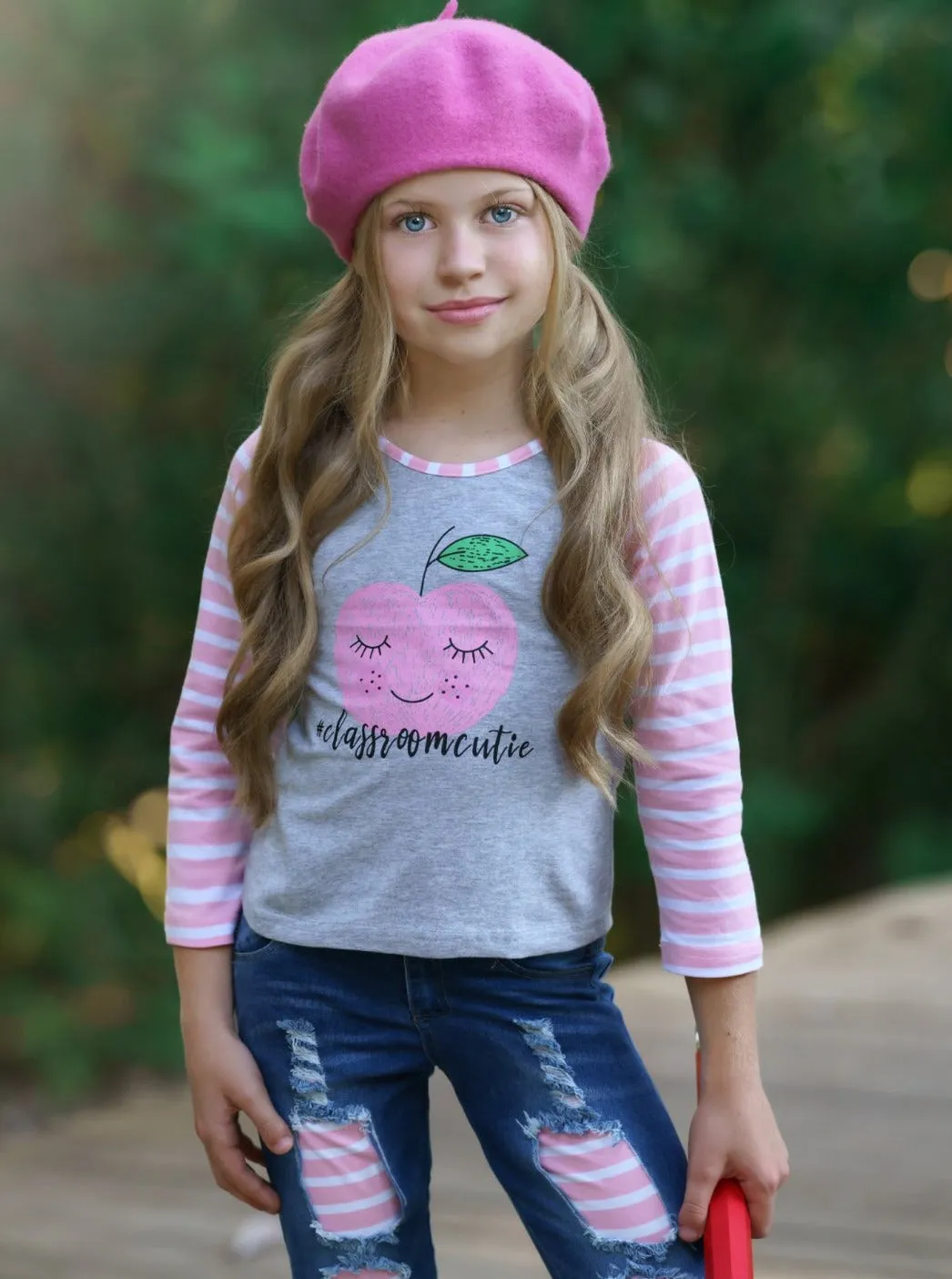Classroom Cutie Patched Jeans Set