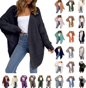 Coatigan for Women Wool Sweater Women Womens Cardigans Lightweight Summer Chunky Knit Sweater Sweater Tanks for Women Woman Cardigan Sweater Womens dusters and Long Cardigans A-Black