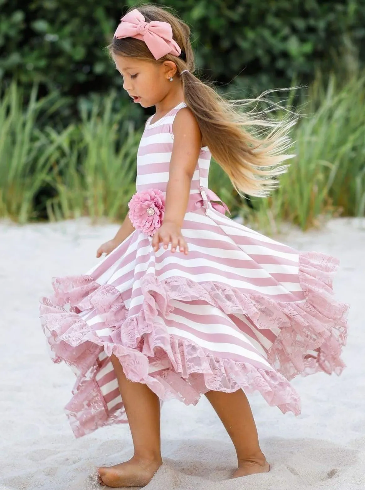 Effortless Striped Handkerchief Dress