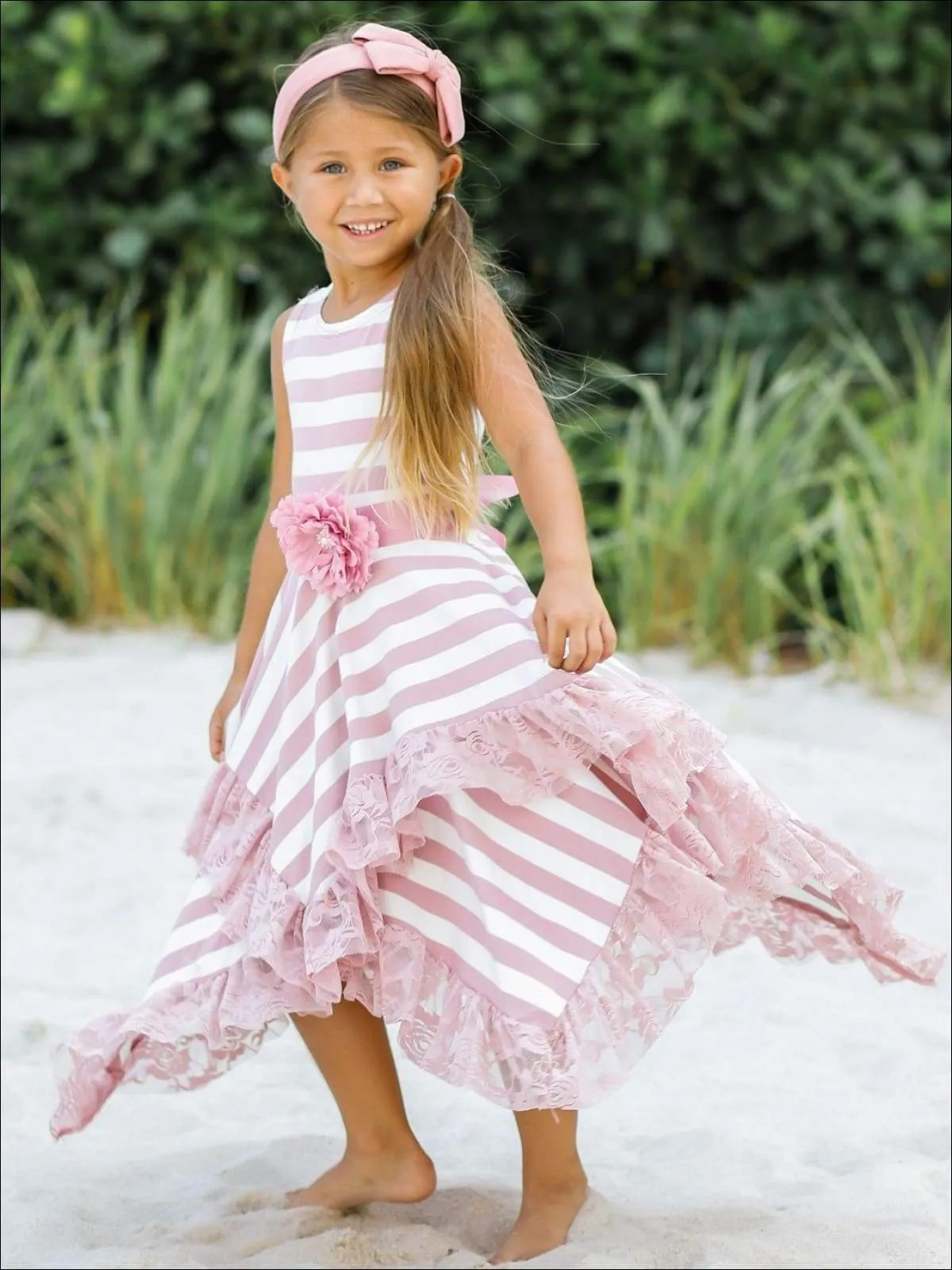 Effortless Striped Handkerchief Dress