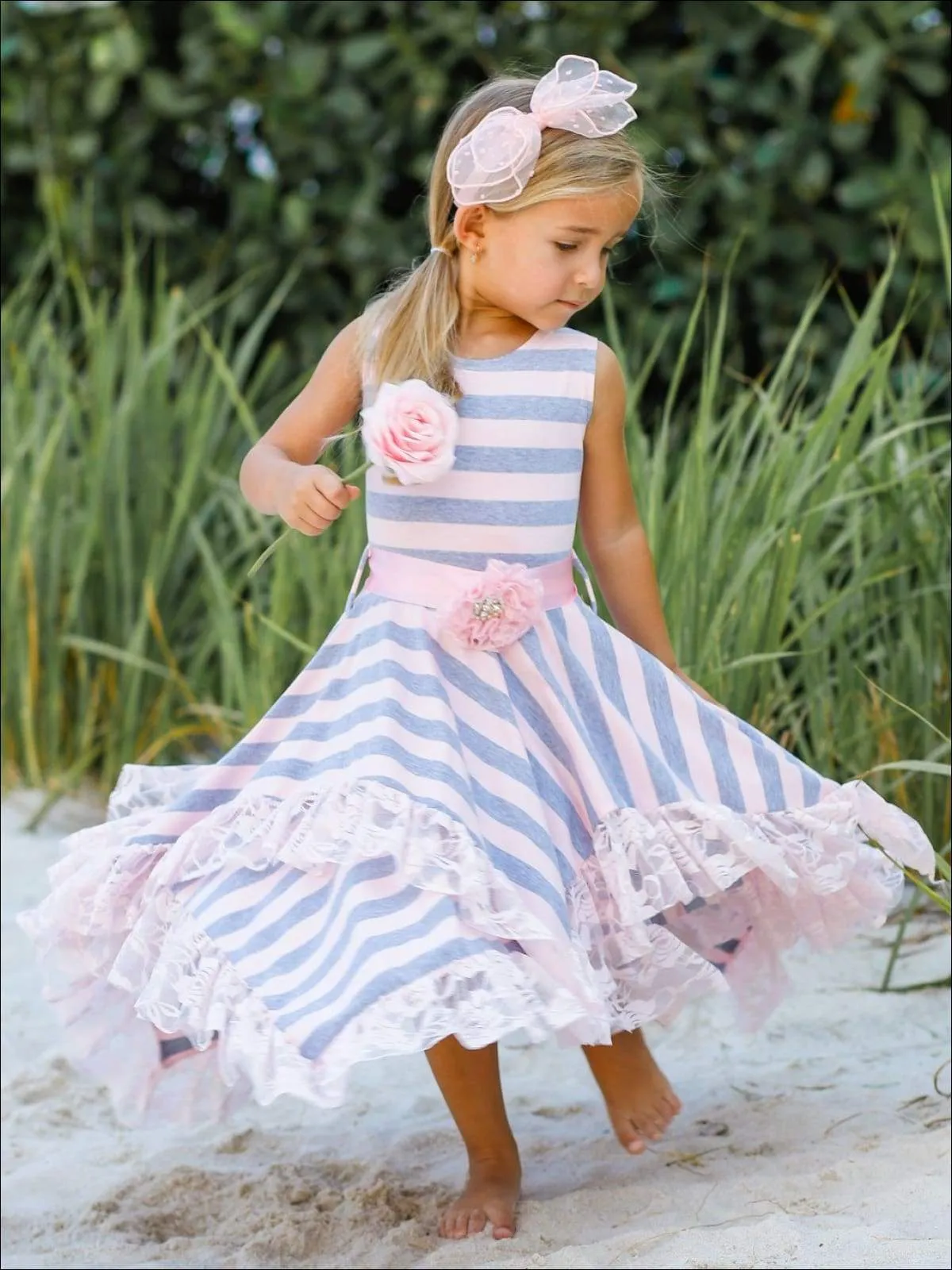 Effortless Striped Handkerchief Dress