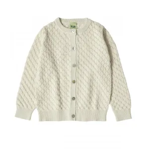 FUB Pointelle Cardigan (3024 SS 021) -- ecru