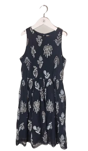 GB GIRLS BLUE EMBROIDERED DRESS (SZ L)