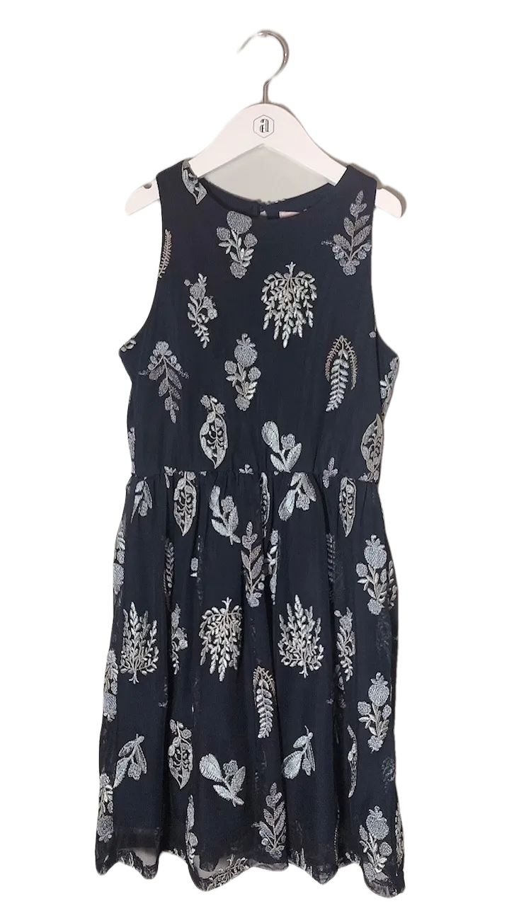 GB GIRLS BLUE EMBROIDERED DRESS (SZ L)