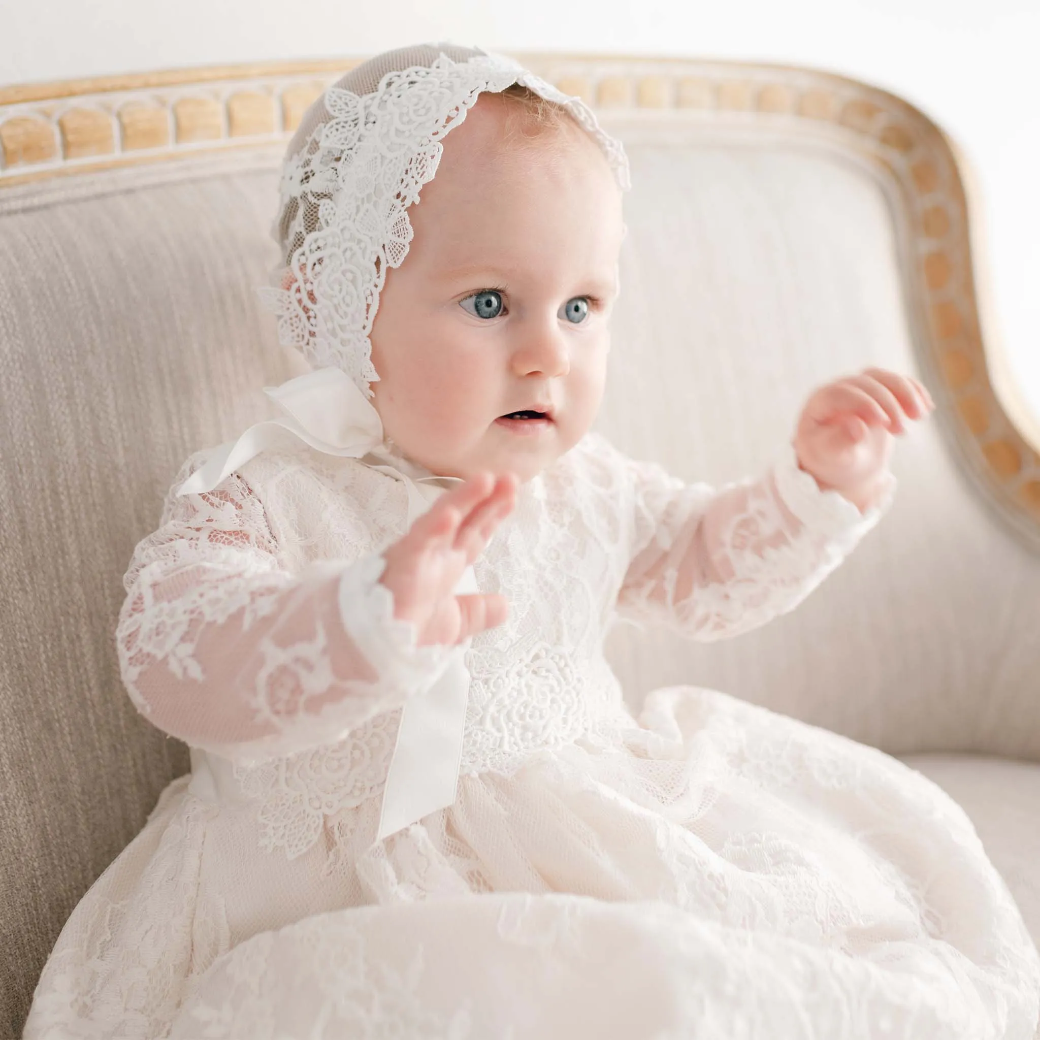 Juliette Christening Gown & Bonnet