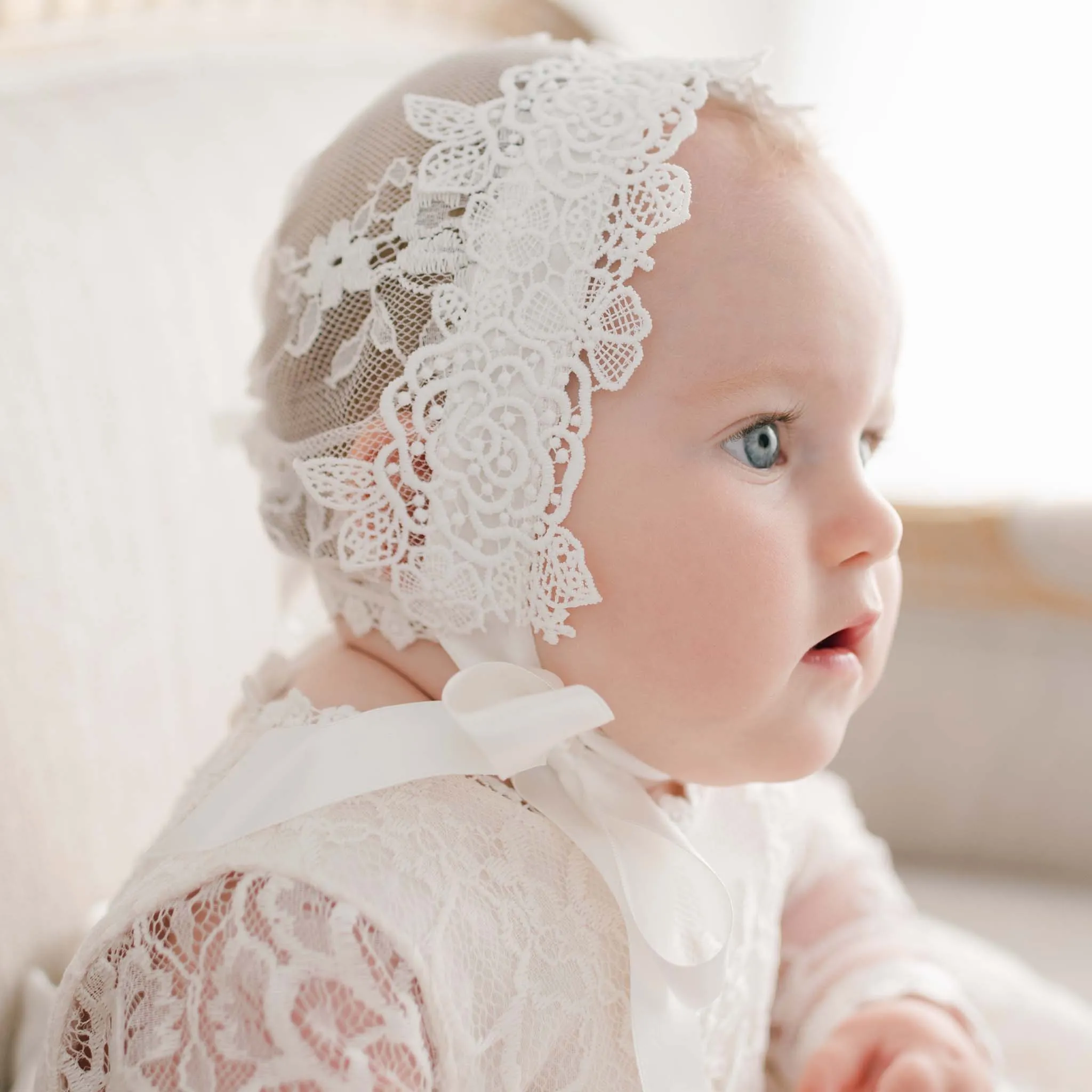 Juliette Christening Gown & Bonnet