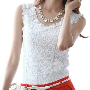 Lace Crochet Casual Blouse