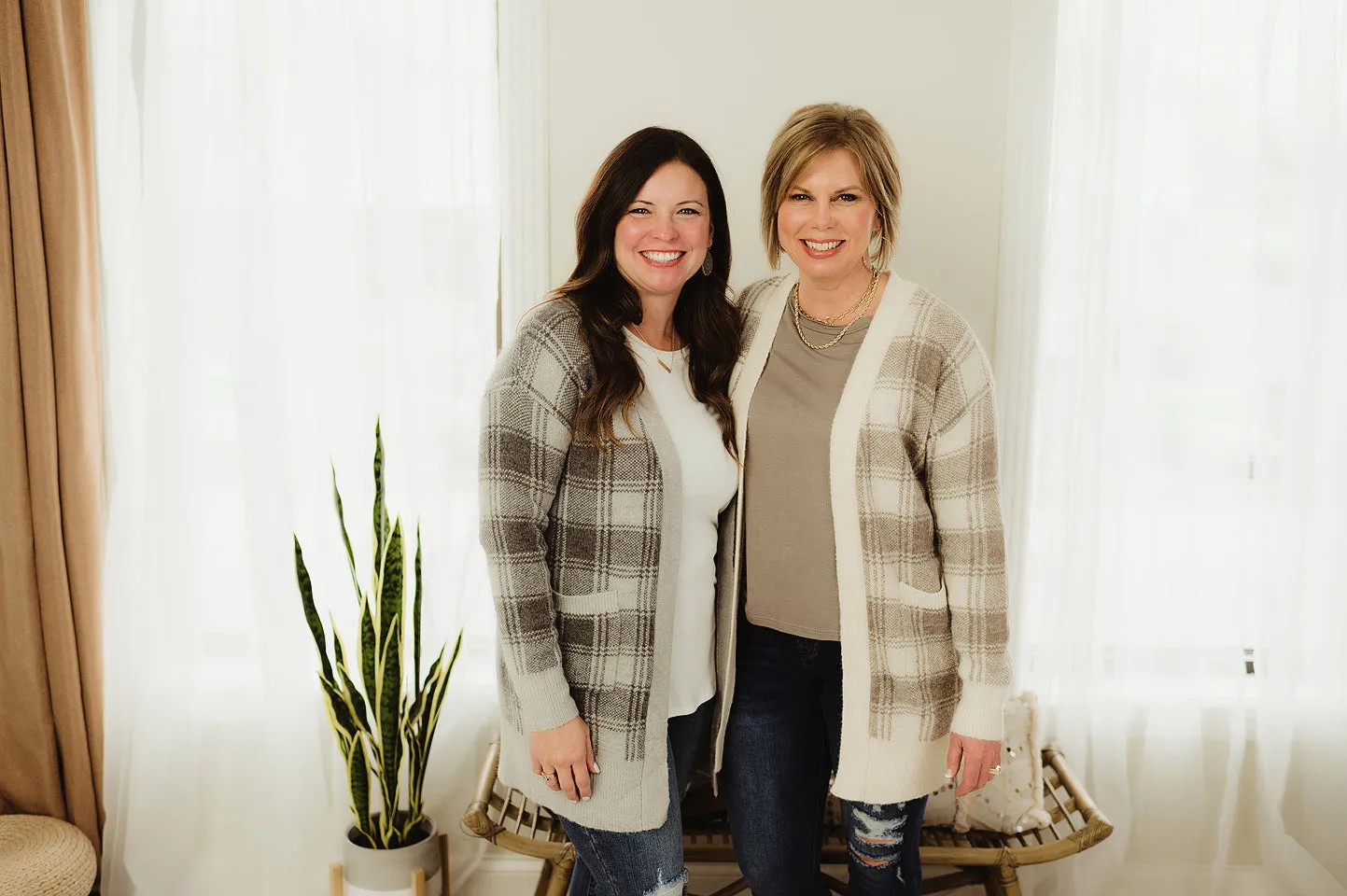 Long Plaid Cardi