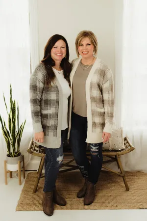 Long Plaid Cardi