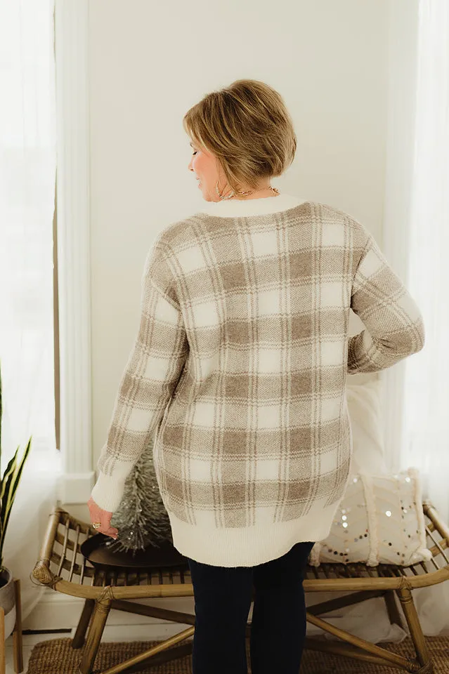 Long Plaid Cardi