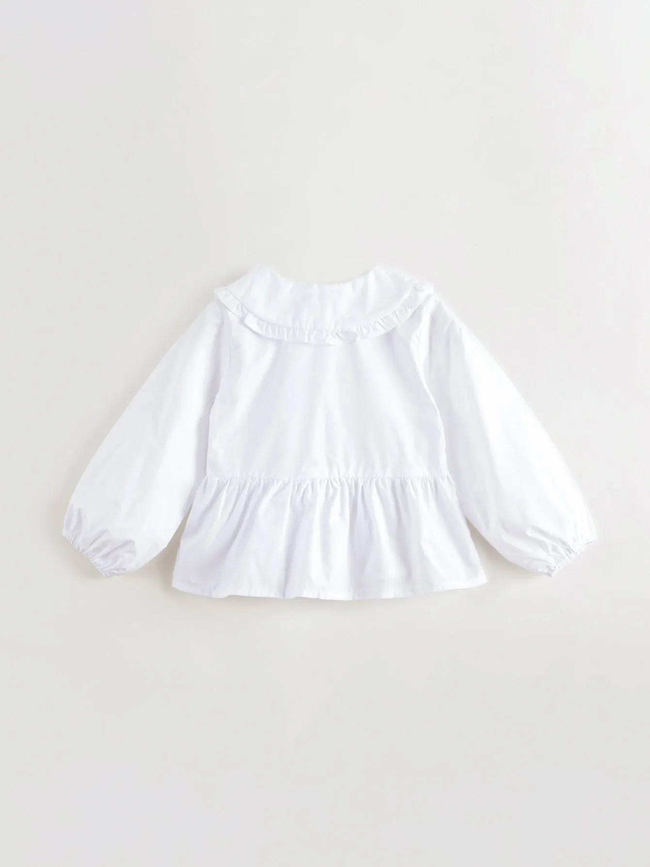 MARC & JANIE Girls Doll Collar Lace Hem Shirts 241378