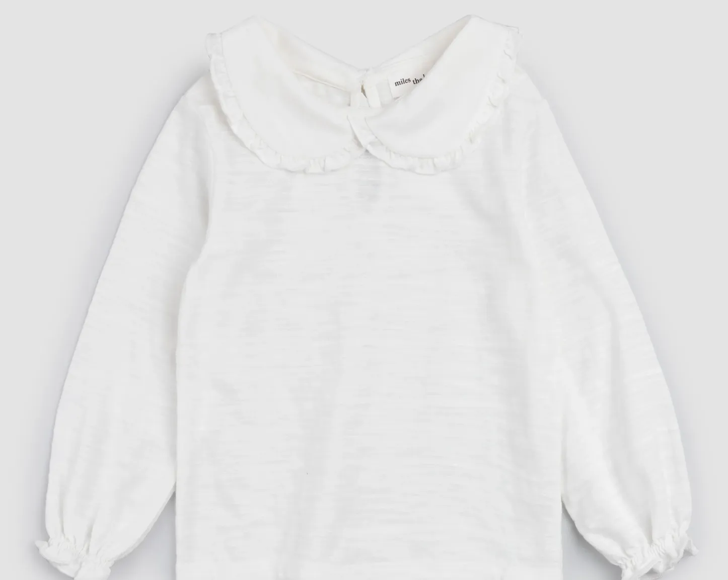 Miles White Striped Collared Top