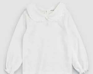 Miles White Striped Collared Top