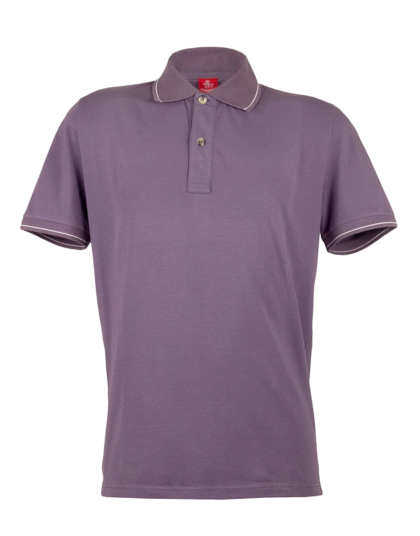 Piacenza Pure Cotton Soft Mauve Short  Sleeve Polo Shirt