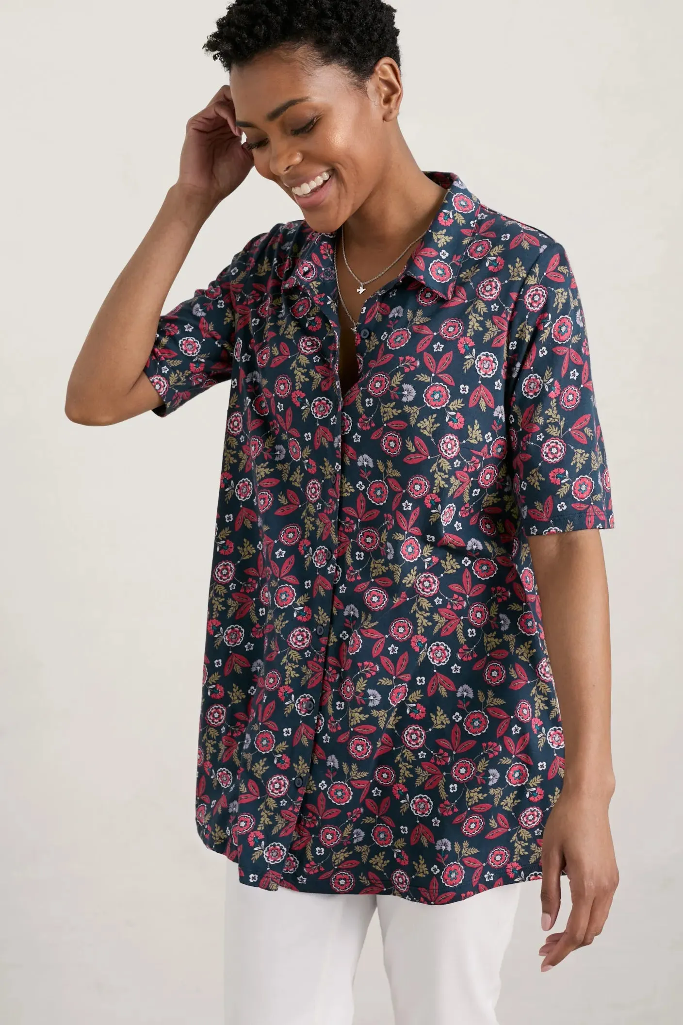 Seasalt Sea Cliff Short Sleeve Jersey Shirt