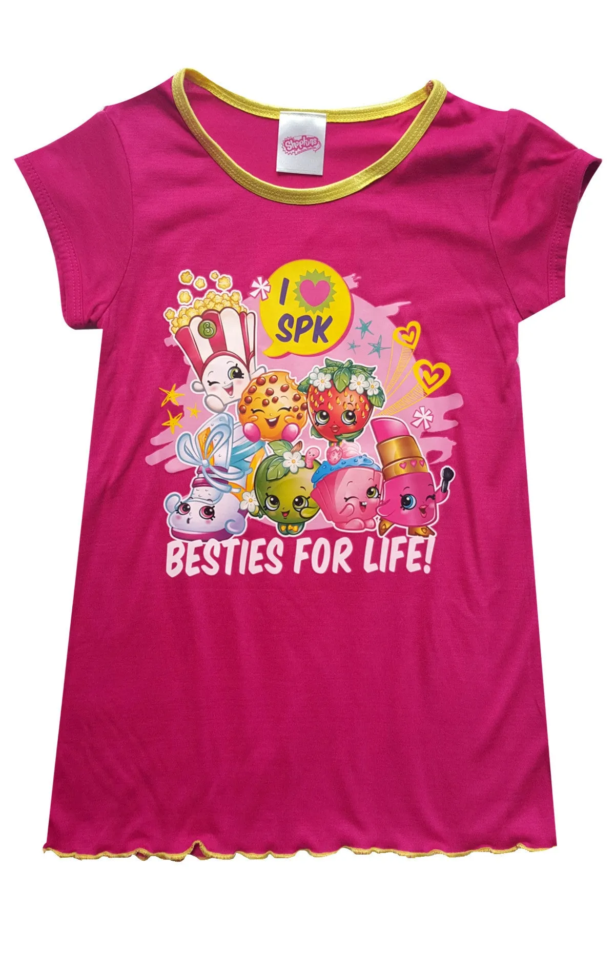 Shopkins Girls Polly Popcorn Apple Blossom Nightwear Sleepwear 2 to 8 Years