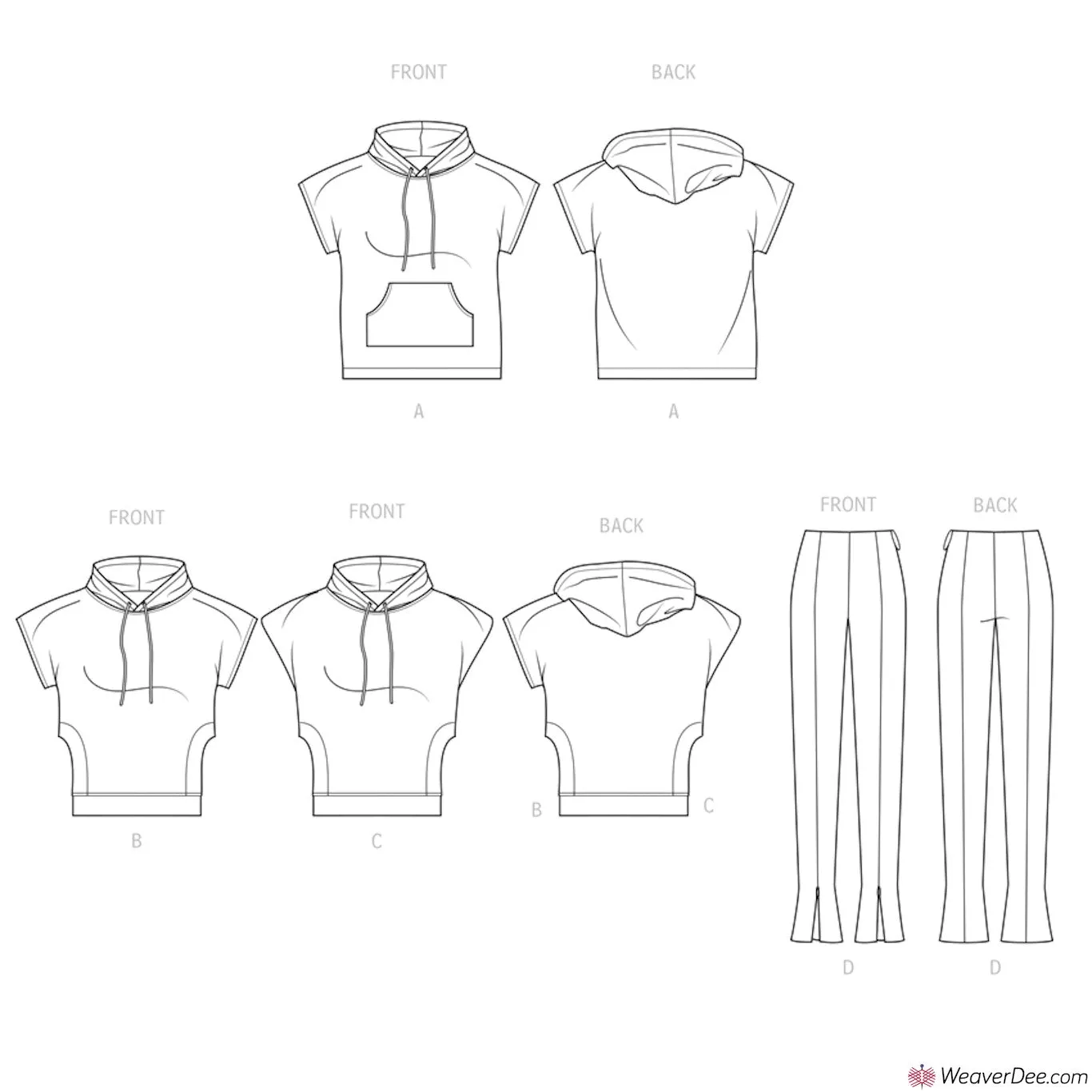 Simplicity Pattern S9636 Misses' Hoodies & Leggings by Mimi G