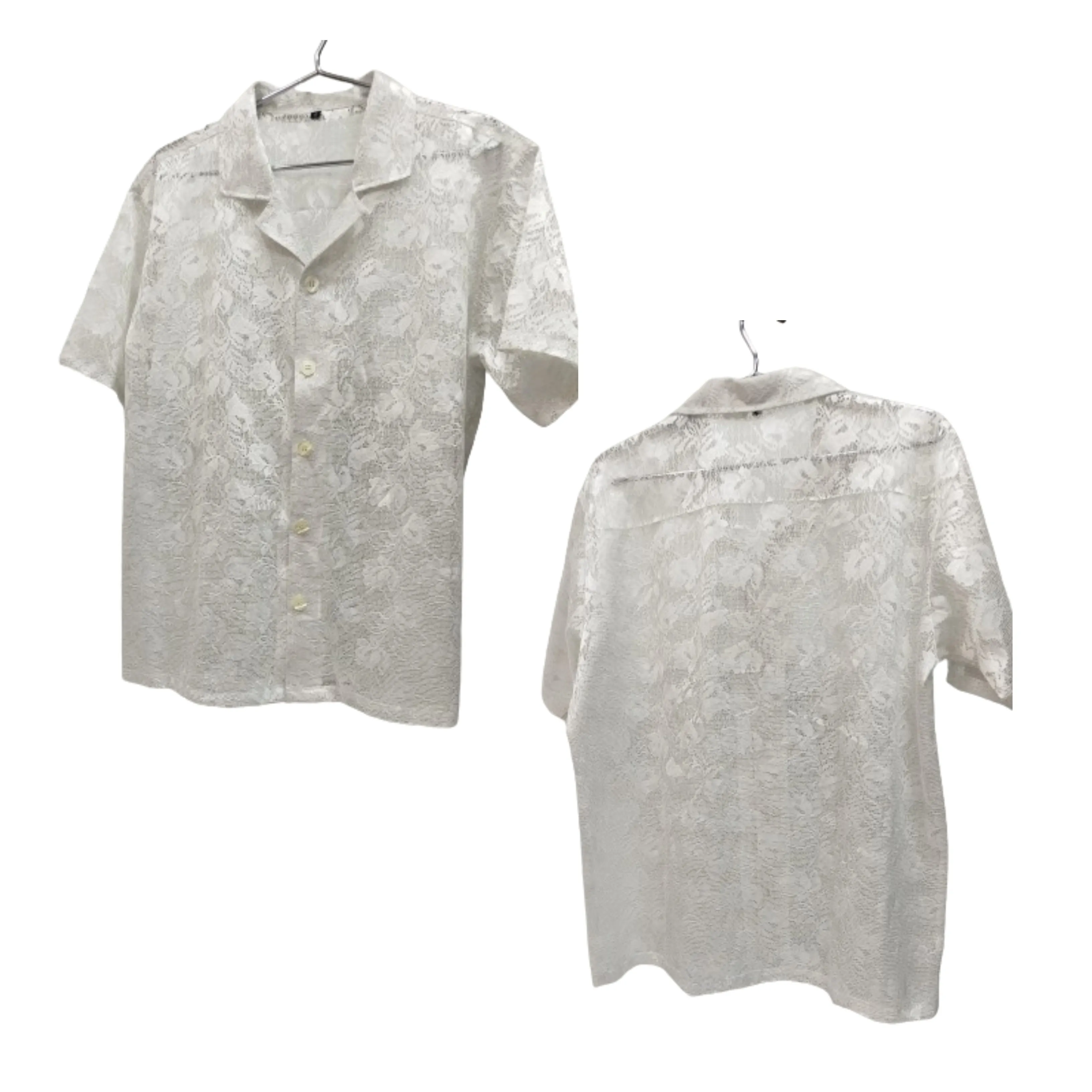 SS24 Rework/Upcycled Lace Shirt from Vintage Curtains