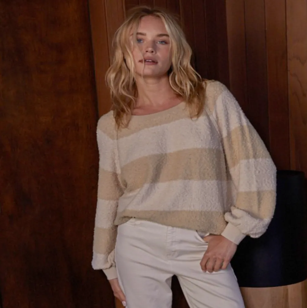 Striped Raglan Sleeve Top