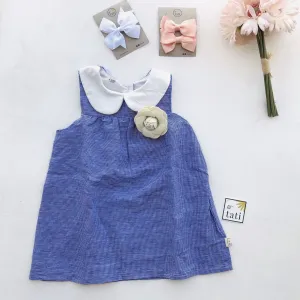 Tea Rose Dress in Purple Gingham