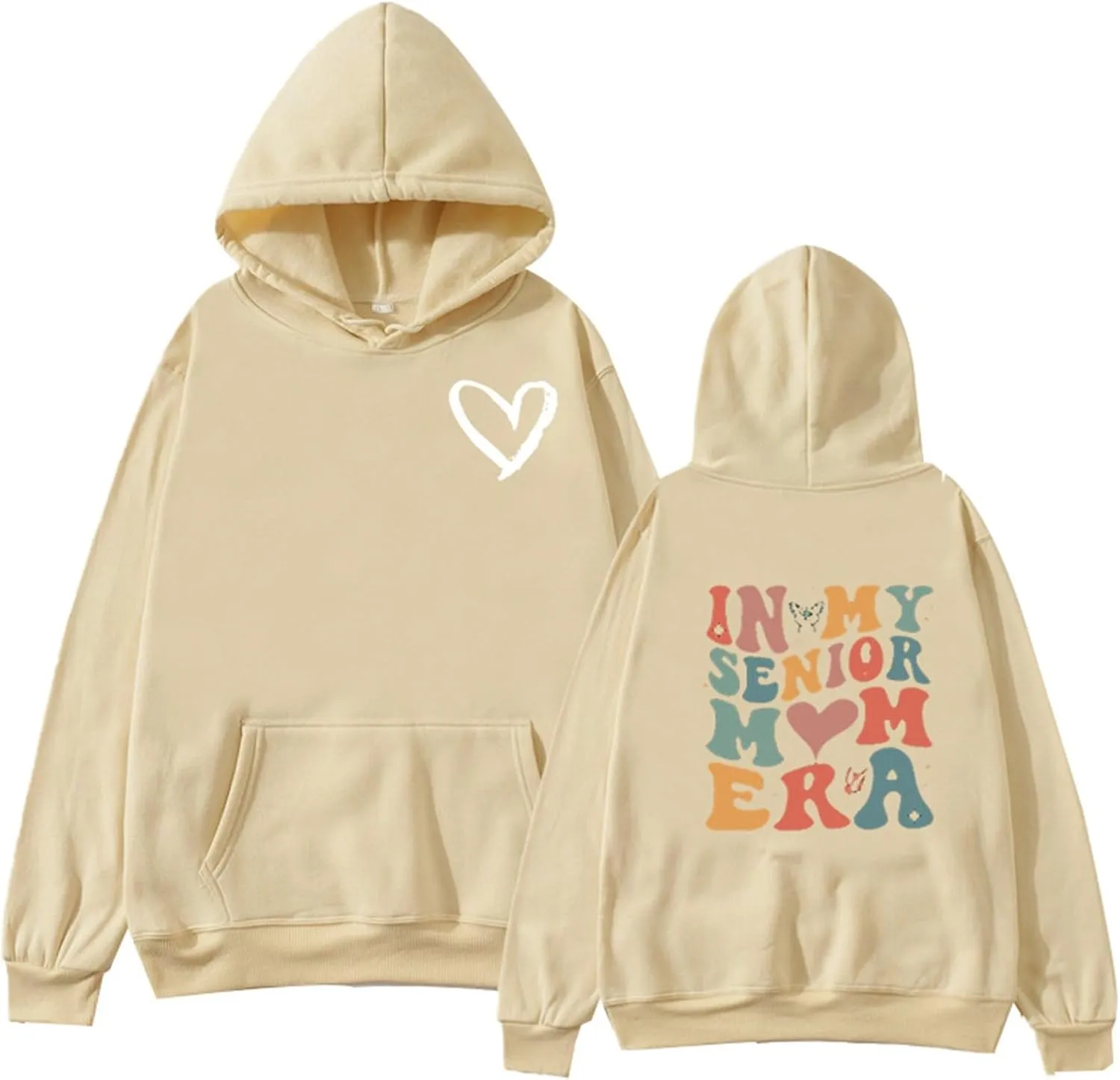 Teen Girls Preppy Hoodies Fashion Back to School Cute Printed Long Sleeve Hooded Workout Hoodie 2024 Fall Casual Tops