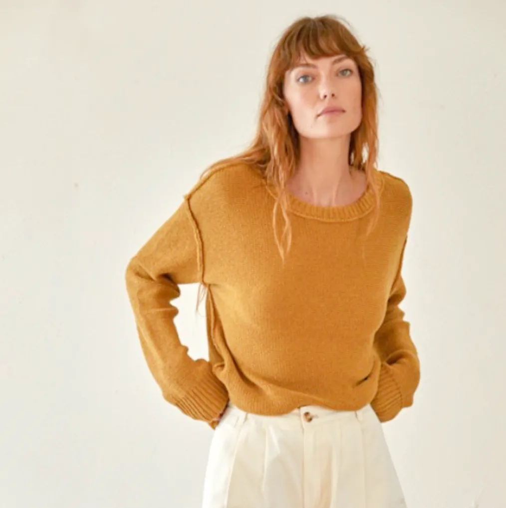 The Hailee Sweater in Gold