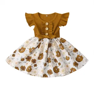 Toddler Girl Clothes Toddler Girl Flora Print Short Sleeve Dress