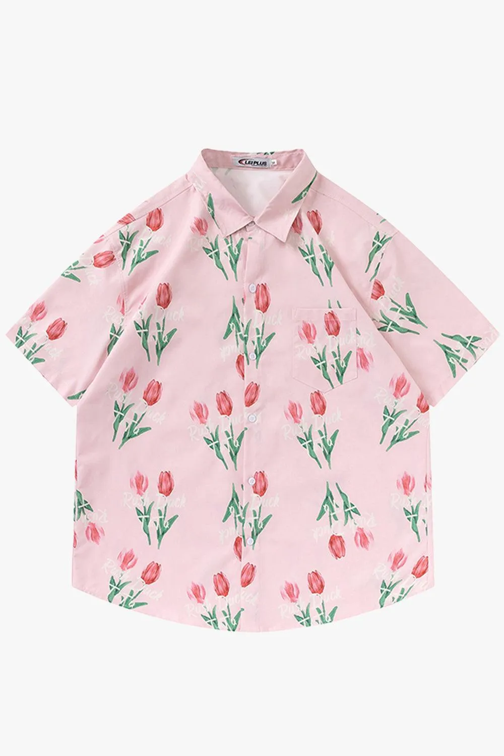 Tulip Aesthetic Floral Short Sleeve Shirt