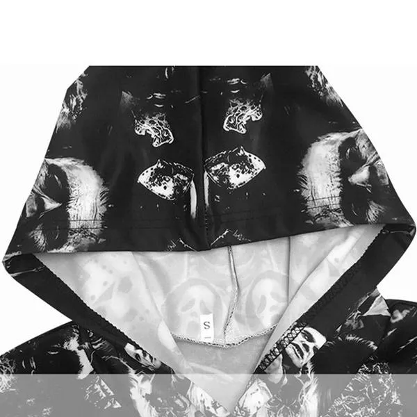 Unisex Characters Skull 3D Printed Hoodies