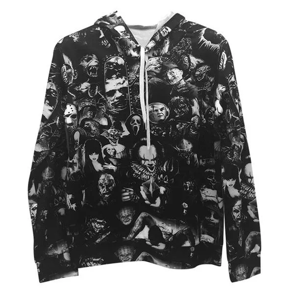 Unisex Characters Skull 3D Printed Hoodies