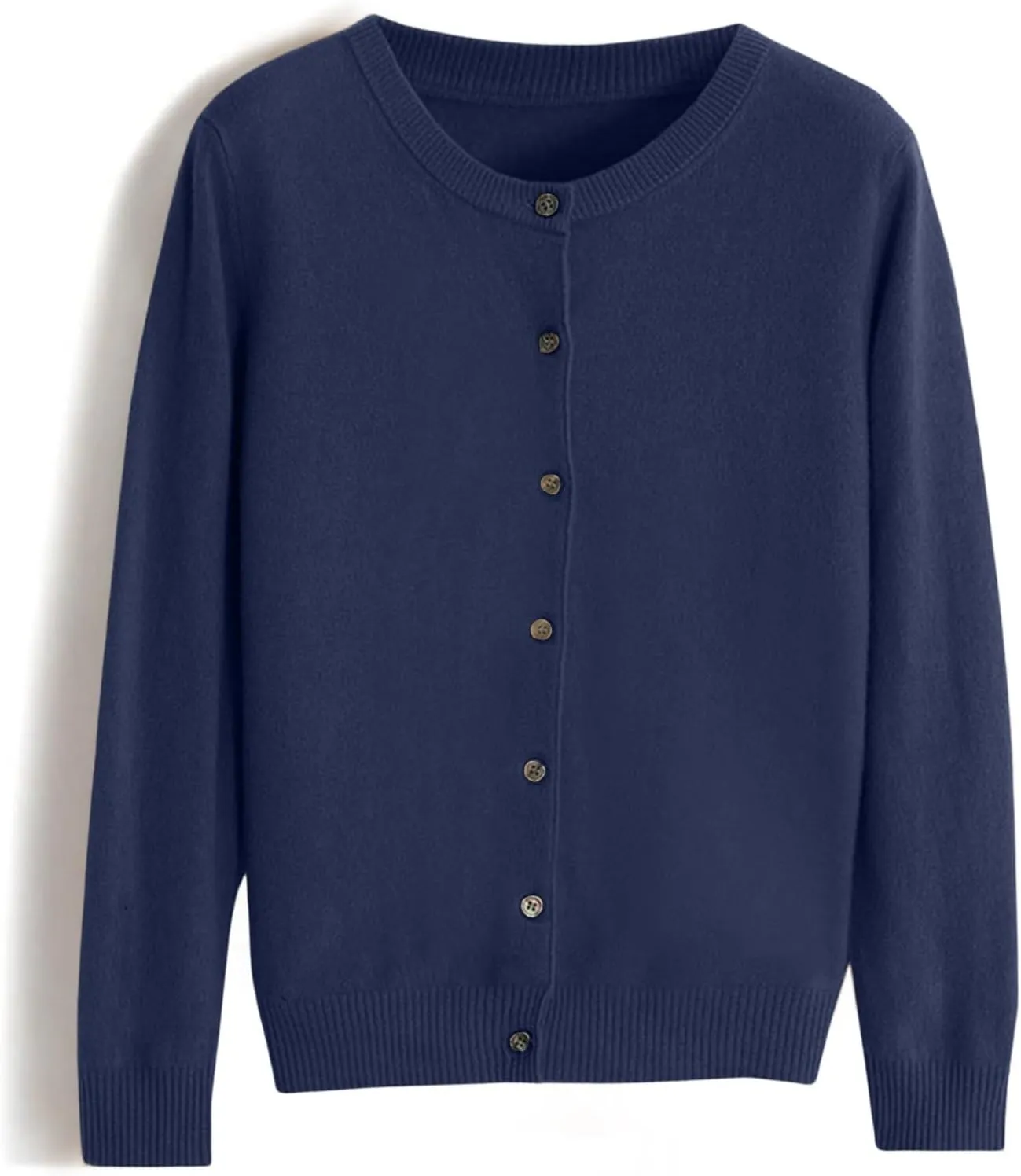 Womens Cardigan Slim Fit Long Sleeve Open Front Button Down Crop Top Cardigans Sweater Solid Color Knit Jacket Coats