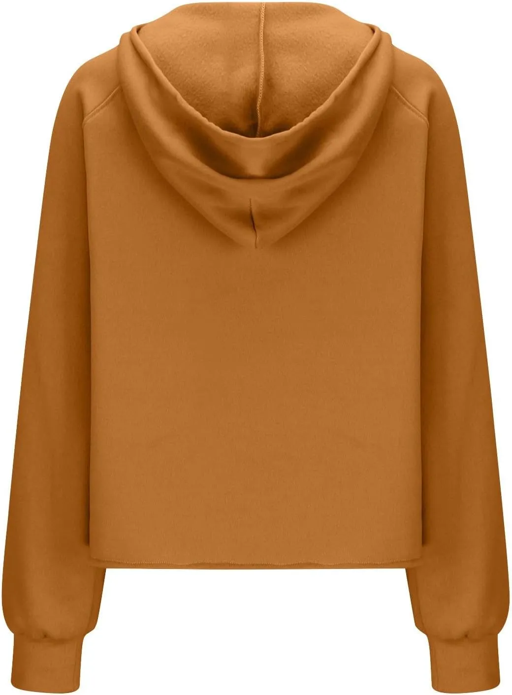 Women's Half Zip Cropped Hoodies Fall Fleece Hooded Pullover Long Sleeve Loose Sweatshirt 2025 Winter Trendy Outfits