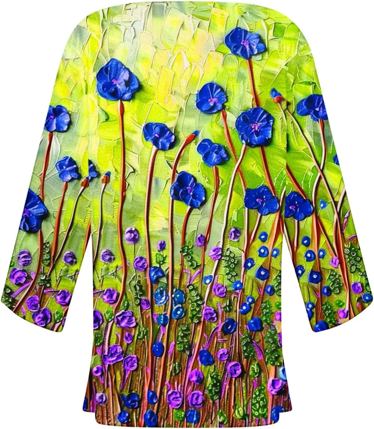 Women's Kimono Cardigan Floral Print Beach Cover Ups 3/4 Sleeve Boho Casual Open Front Tops Hawaii Vacation Outfits